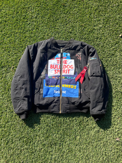 FW18 Vetements X Alpha Industries “The Bulldog Spirit” Patchwork Military Reversible Bomber Jacket