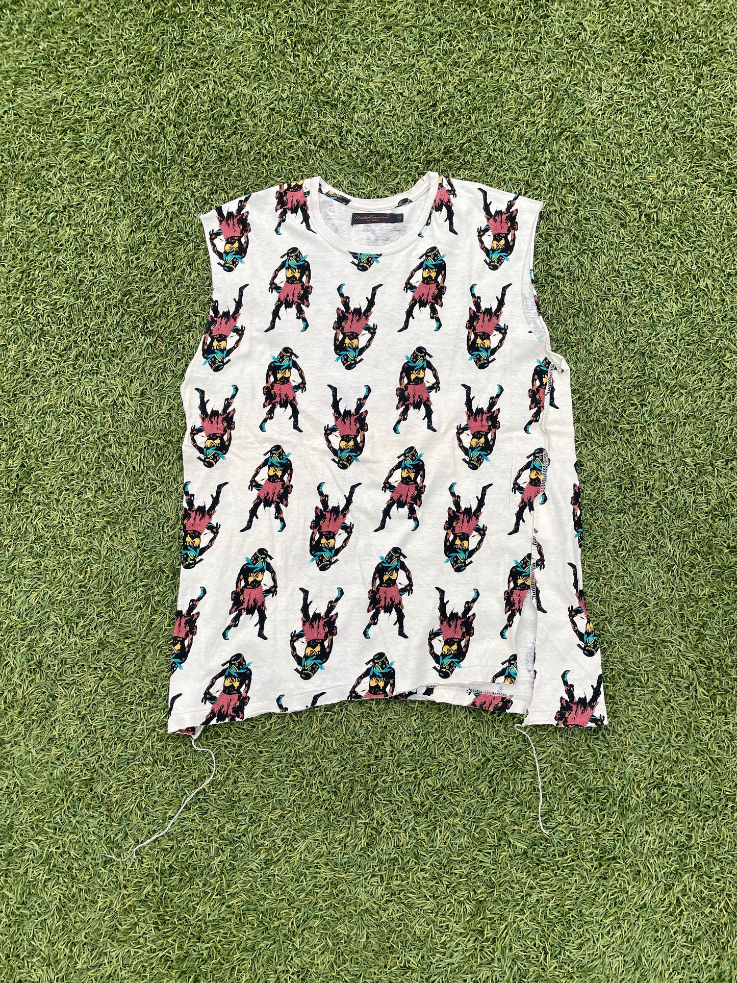 SS03 “Scab” - Undercover All Over Print Ethnic Figure Sleeveless Tank Top