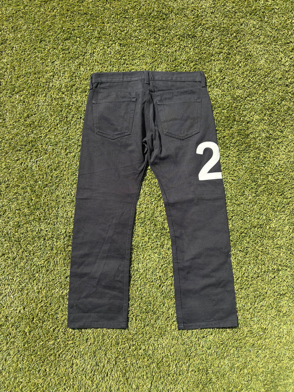 AD2002 Junya Watanabe Leather Patch ‘24’ Canvas Denim