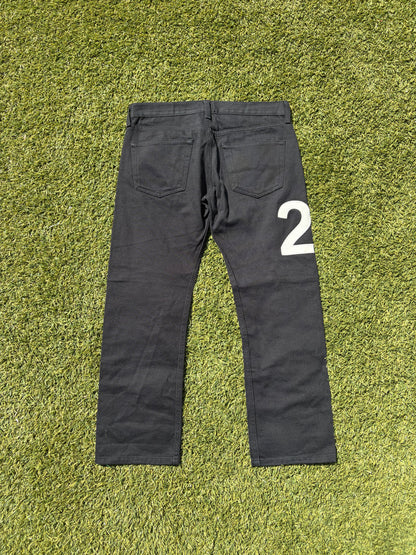 AD2002 Junya Watanabe Leather Patch ‘24’ Canvas Denim