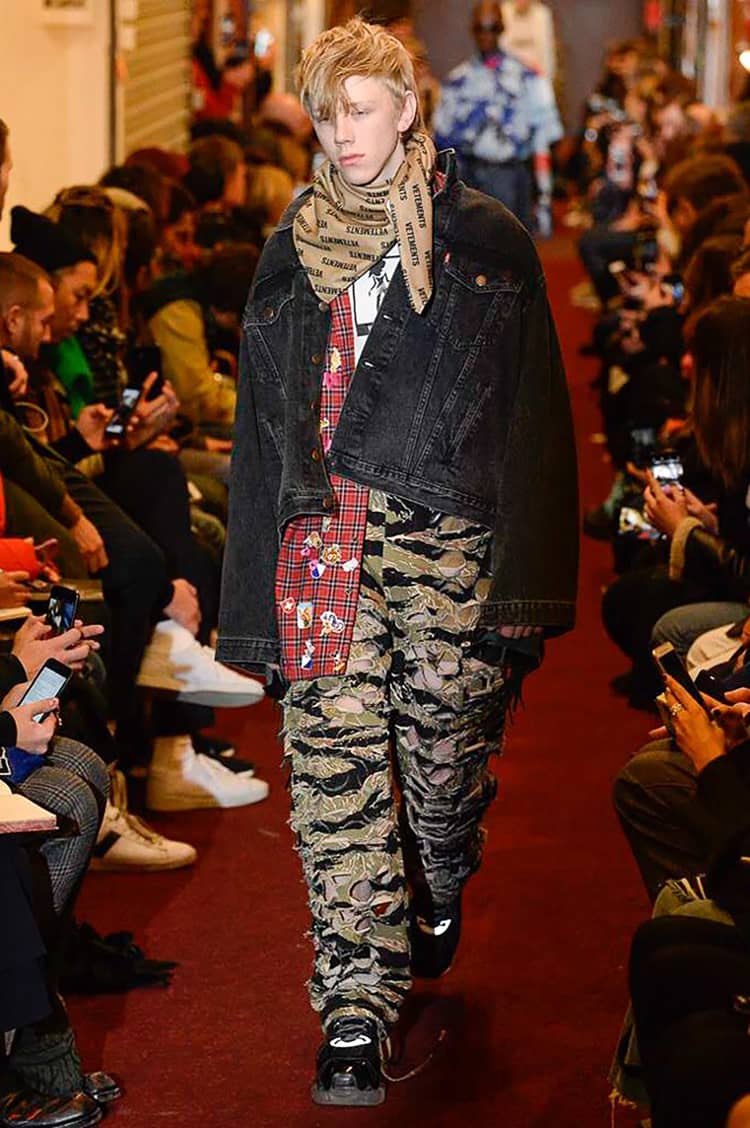 AW18 Vetements Laser Cut Tiger Camo Cargo Pant