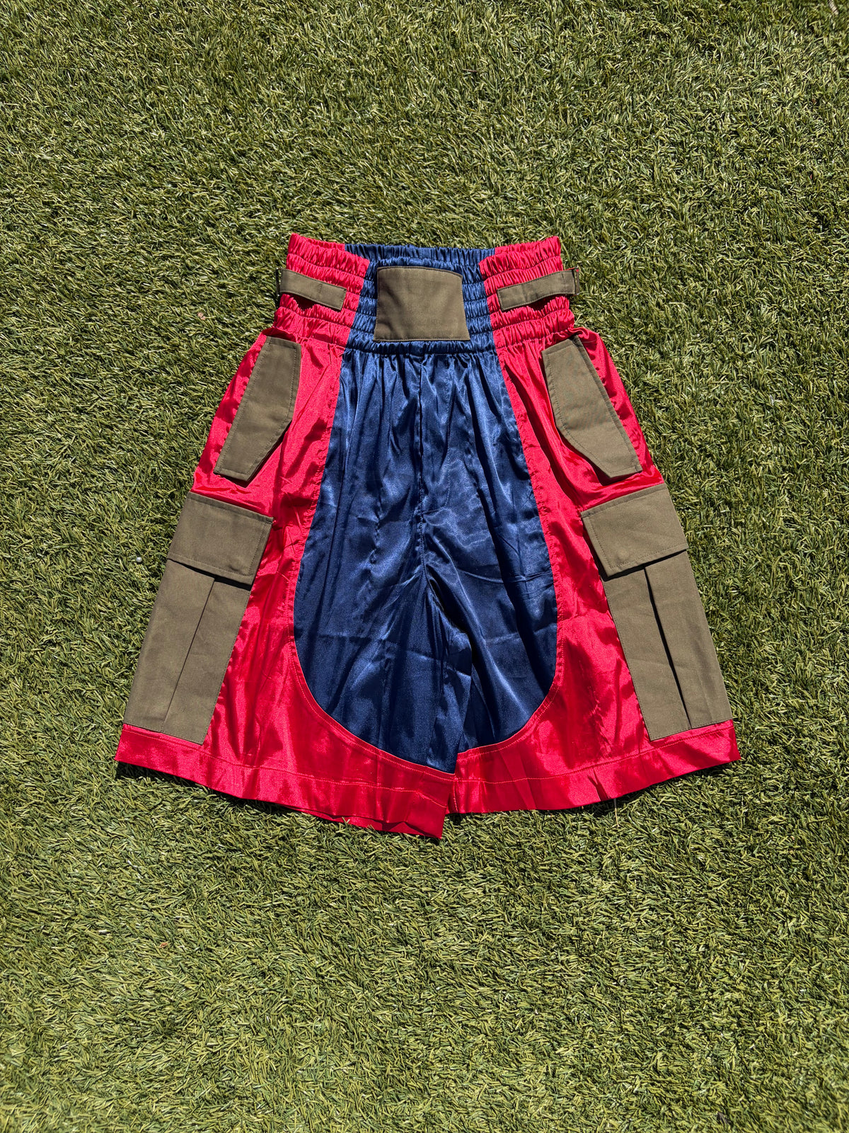 SS25 Aris Tatalovich Satin Cargo Boxer Shorts