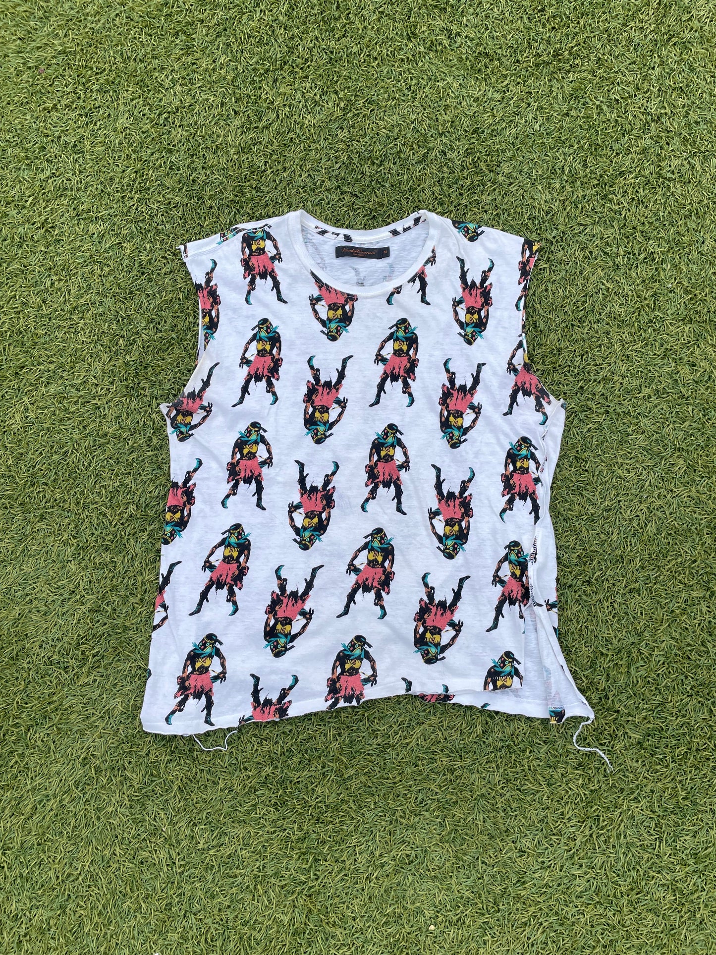 SS03 “Scab” - Undercover All Over Print Ethnic Figure Sleeveless Tank Top