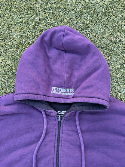 AW17 Vetements Eleven Inch Gun Club/Total F*cking Darkness Reversible Padded Cotton Bomber Jacket