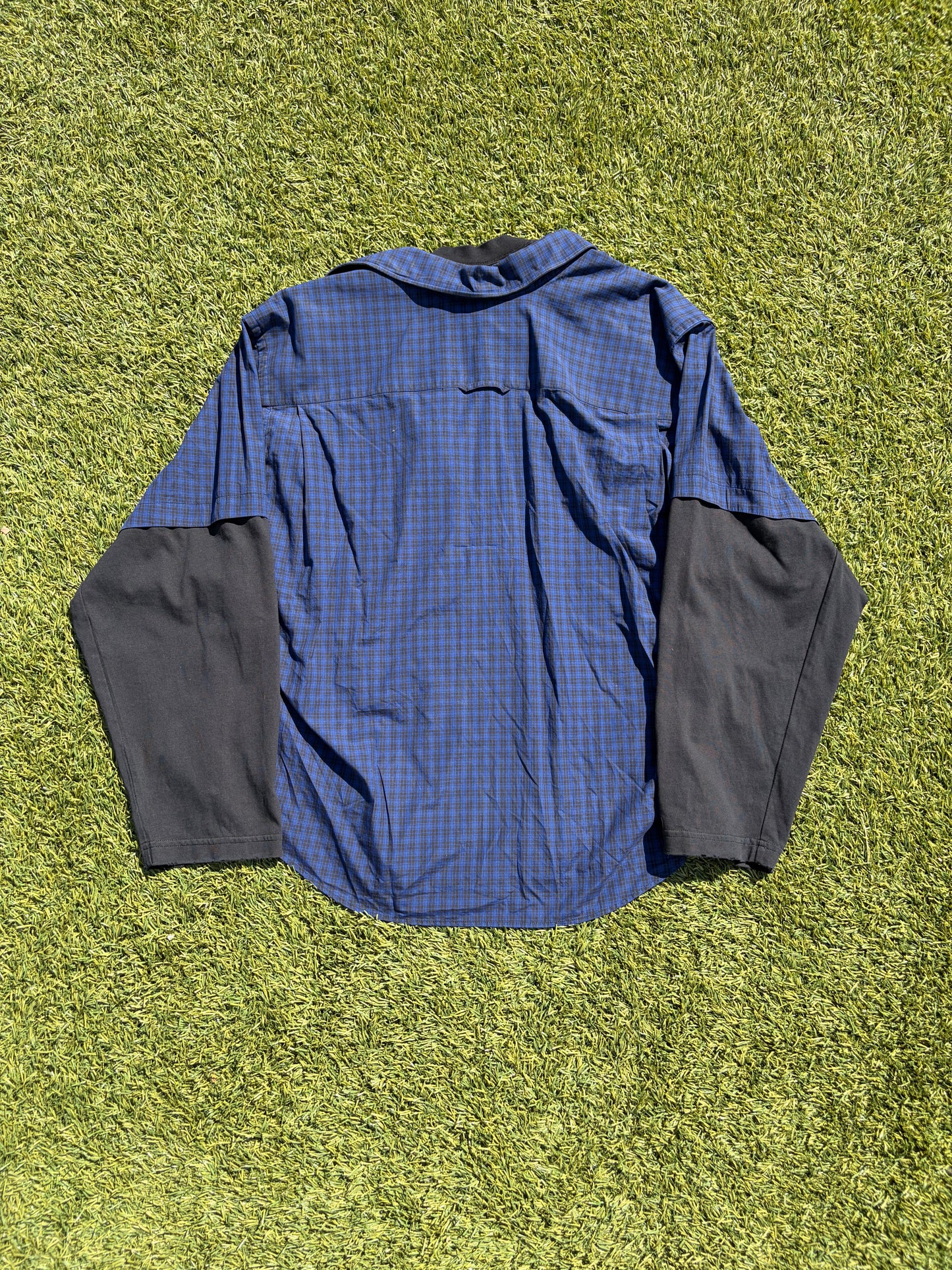 FW22 Balenciaga Hybrid Plaid Layered Long Sleeve