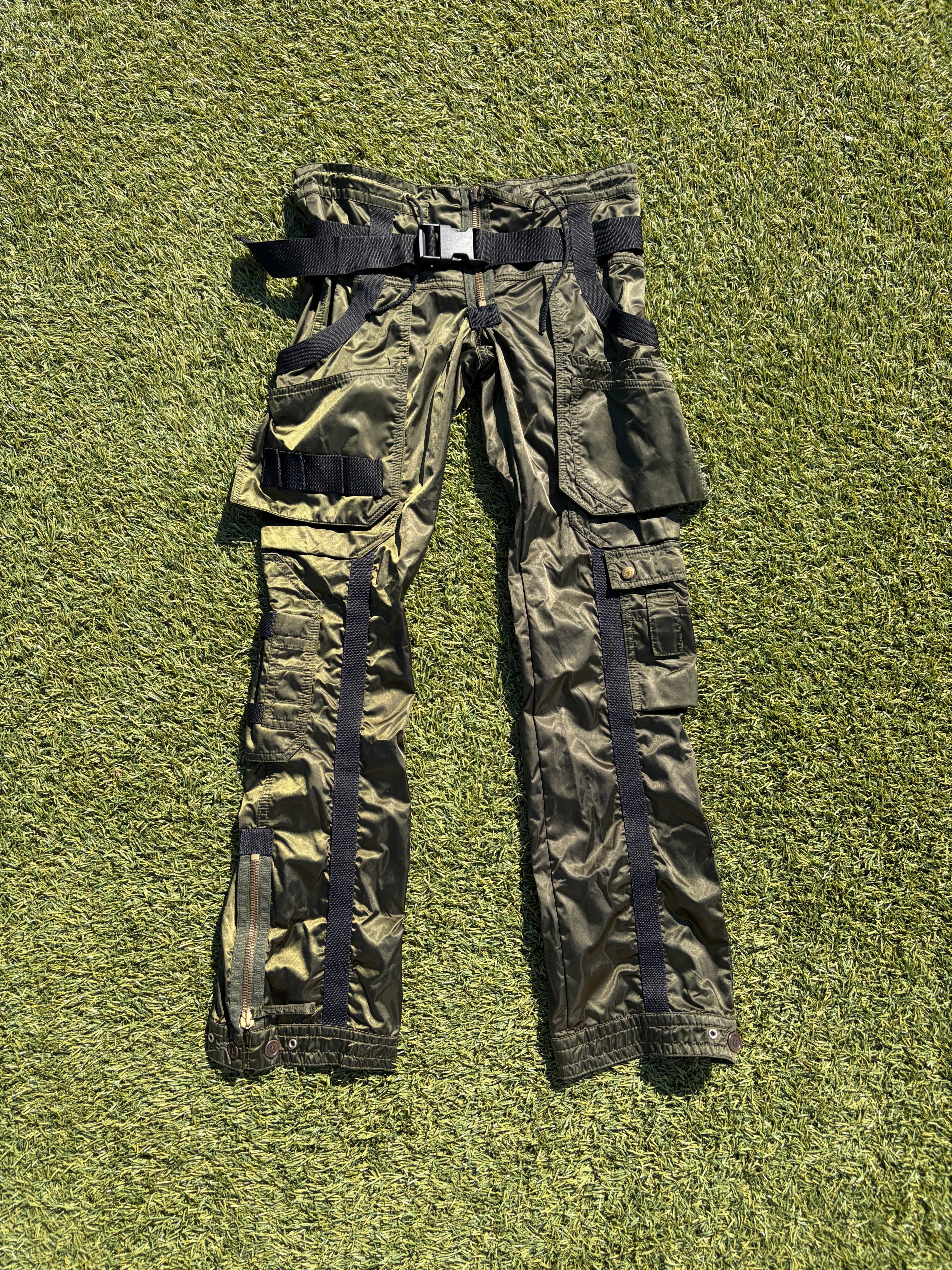 AW03 Jean Paul Gaultier Parachute Cargo Silk Bondage Pant