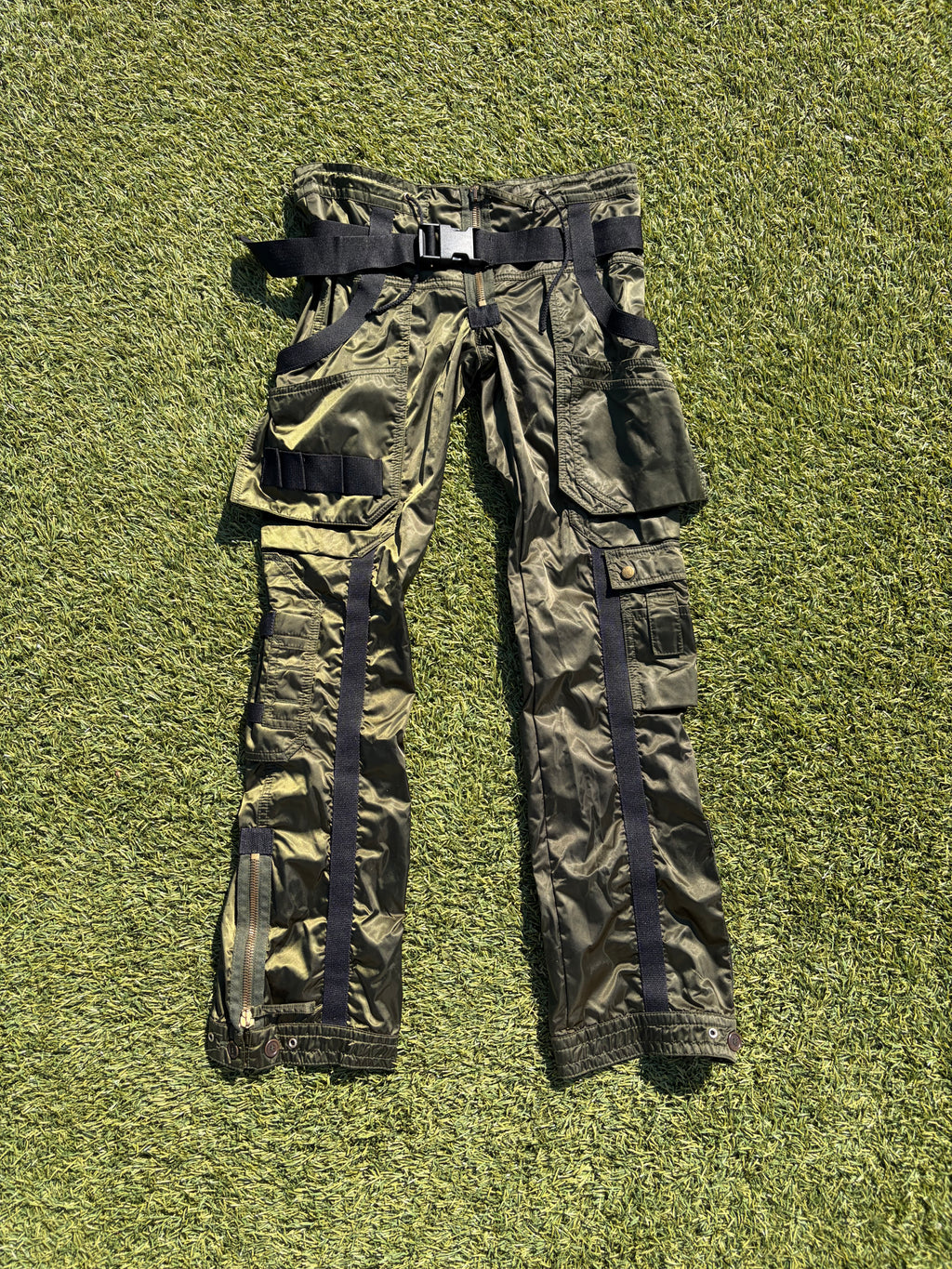 AW03 Jean Paul Gaultier Parachute Cargo Silk Bondage Pant