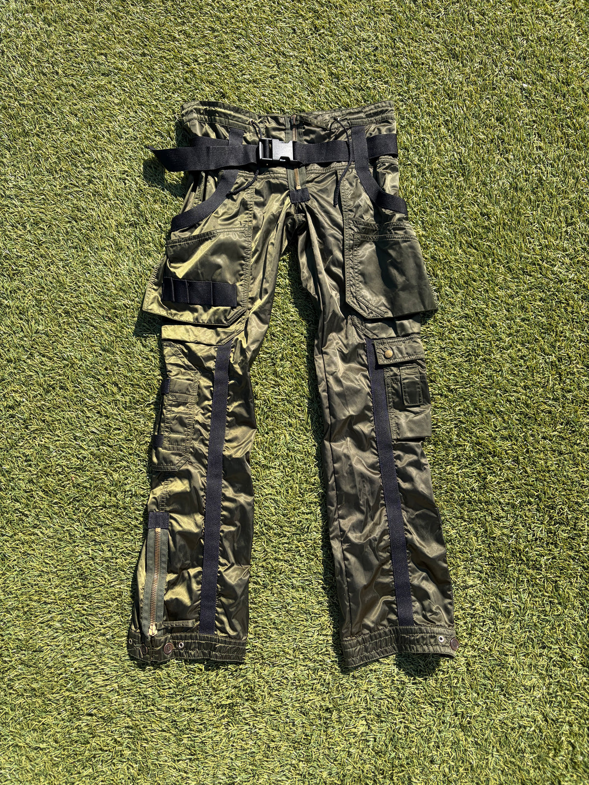 AW03 Jean Paul Gaultier Parachute Cargo Silk Bondage Pant