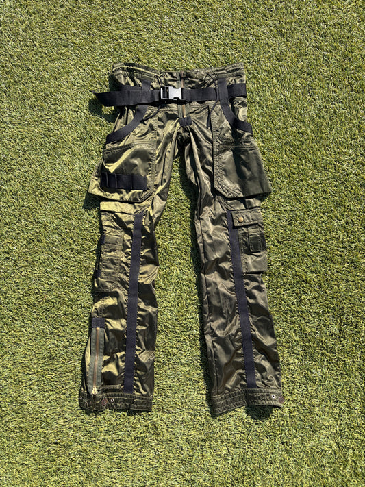 AW03 Jean Paul Gaultier Parachute Cargo Silk Bondage Pant