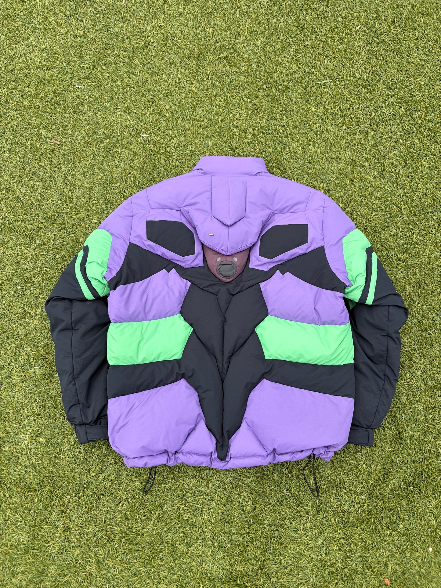 FW21 Undercover x Evangelion Unit-01 Shinji Ikari Padded Puffer Nylon Jacket