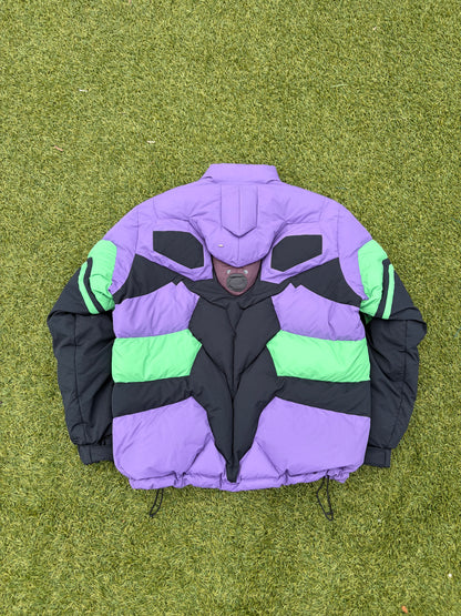 FW21 Undercover x Evangelion Unit-01 Shinji Ikari Padded Puffer Nylon Jacket
