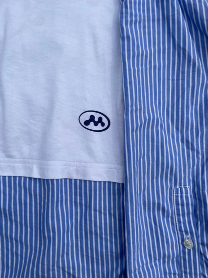 FW23 Mowalola 'NYC' Logo Hybrid Stripe Button Up Shirt