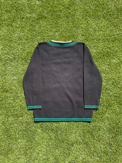 SS19 Telfar V-Neck Hybrid Knit Sweater