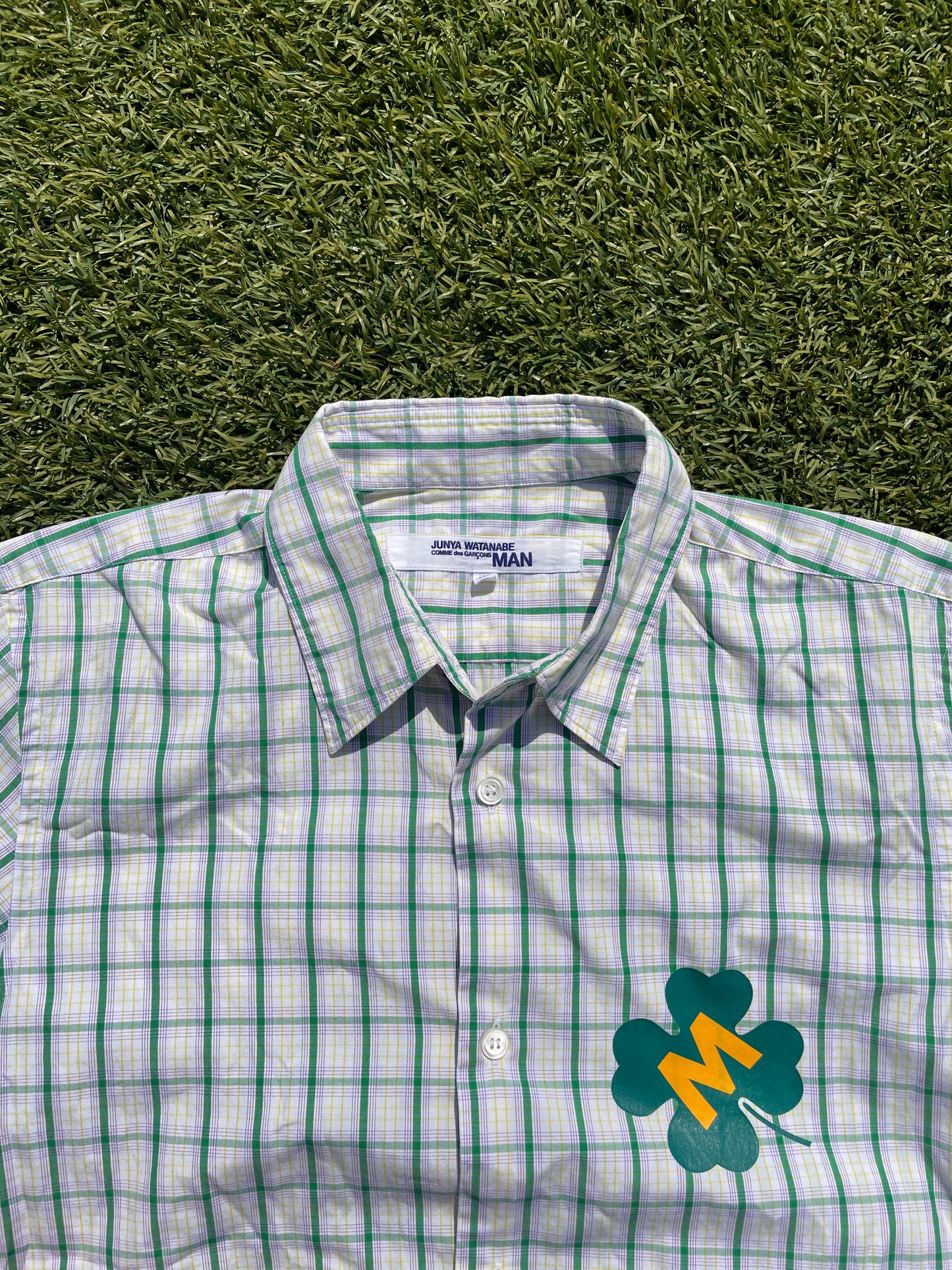 AD2003 Junya Watanabe “Four Leaf Clover” Plaid Button Up Shirt