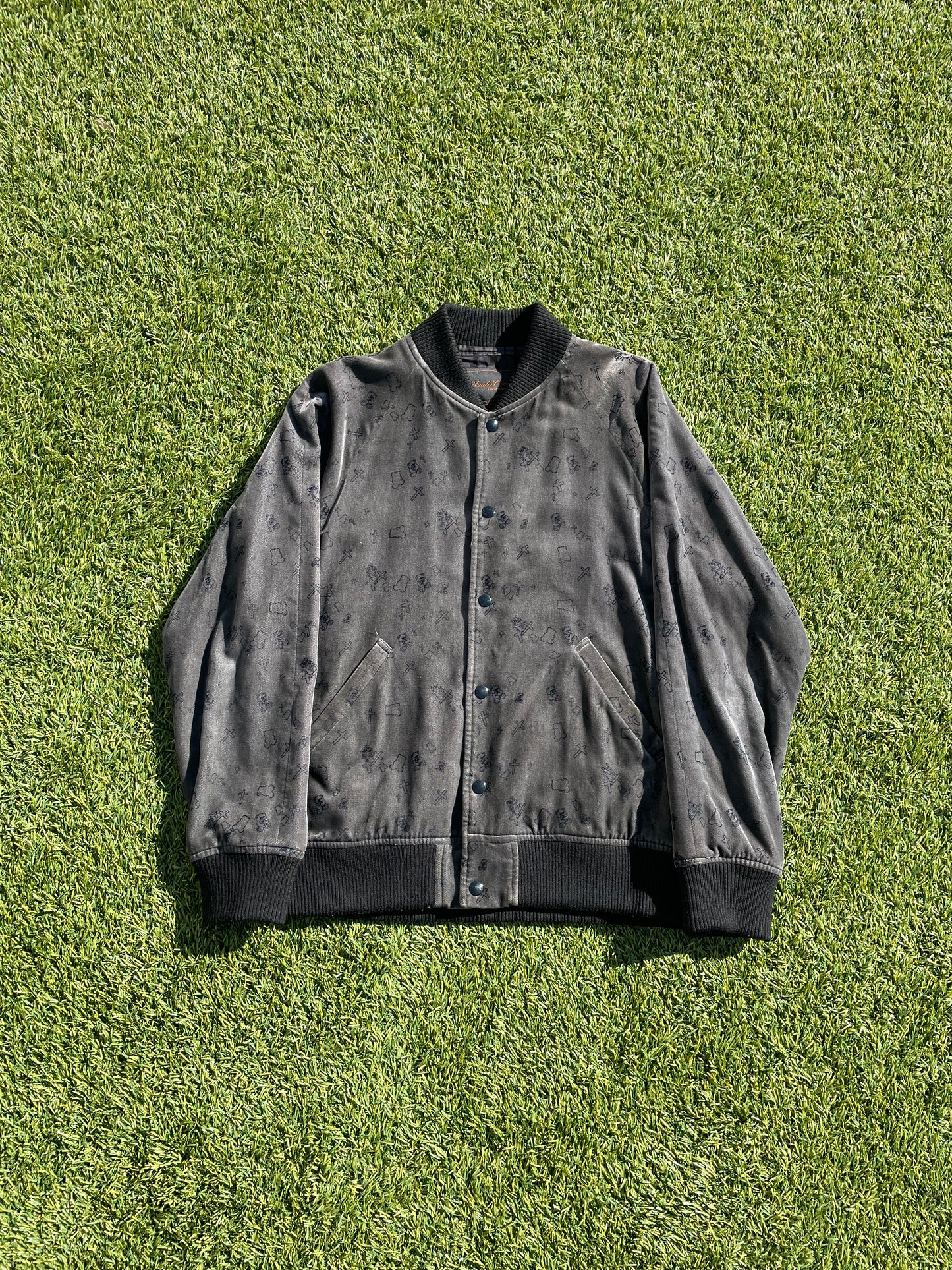 AW02 “Witch Cell Division” - Undercover All Over Print Teddy Bear Velour Bomber Jacket