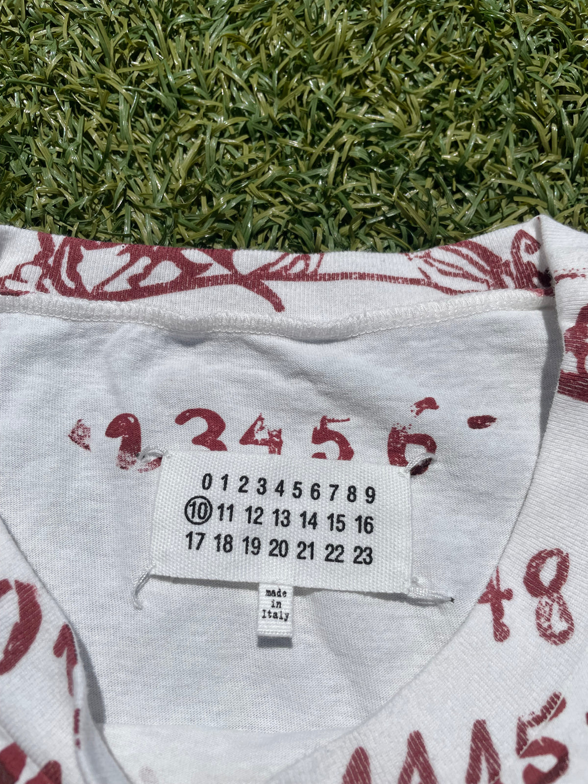2021 Maison Margiela Trompe Loeil Scroll Logo T-Shirt