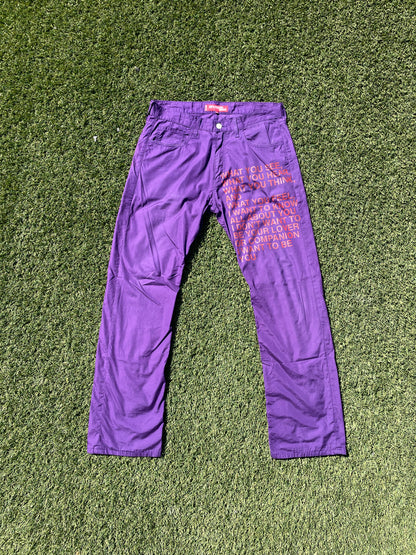 AD2001 Junya Watanabe X Levi’s Poem Purple Trousers