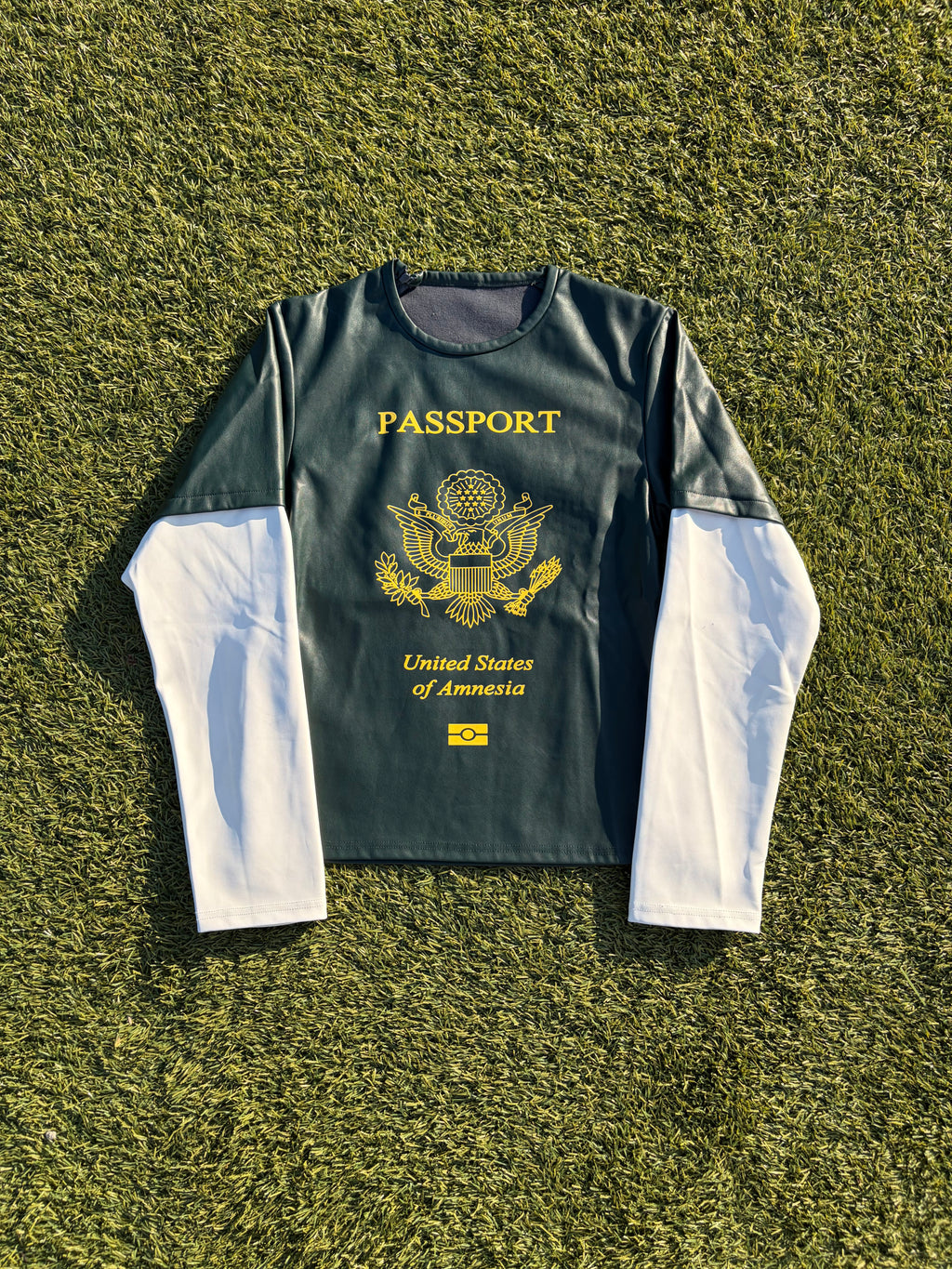 AW23 Mowalola USA Passport Leather Long Sleeve