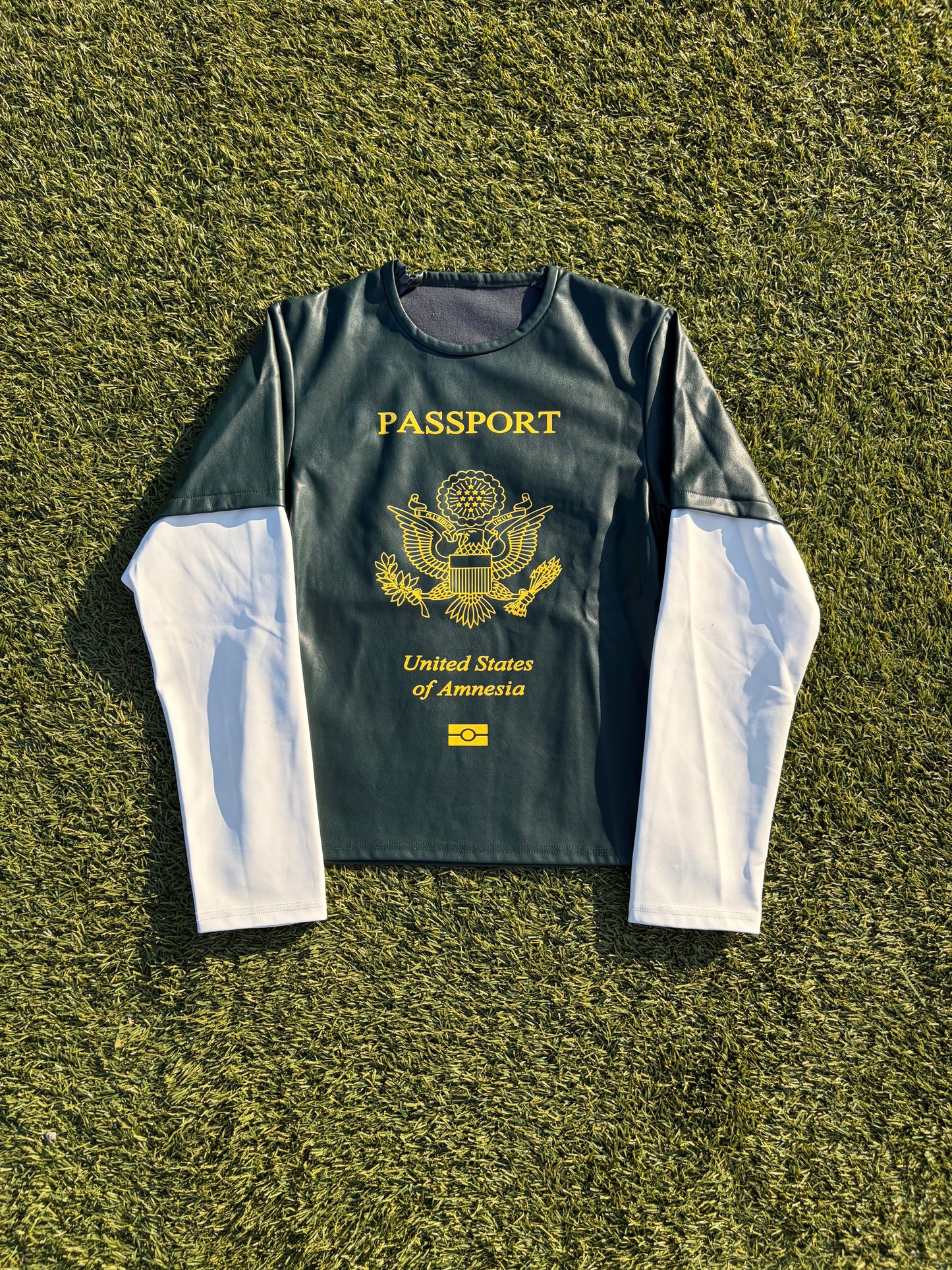 AW23 Mowalola USA Passport Leather Long Sleeve