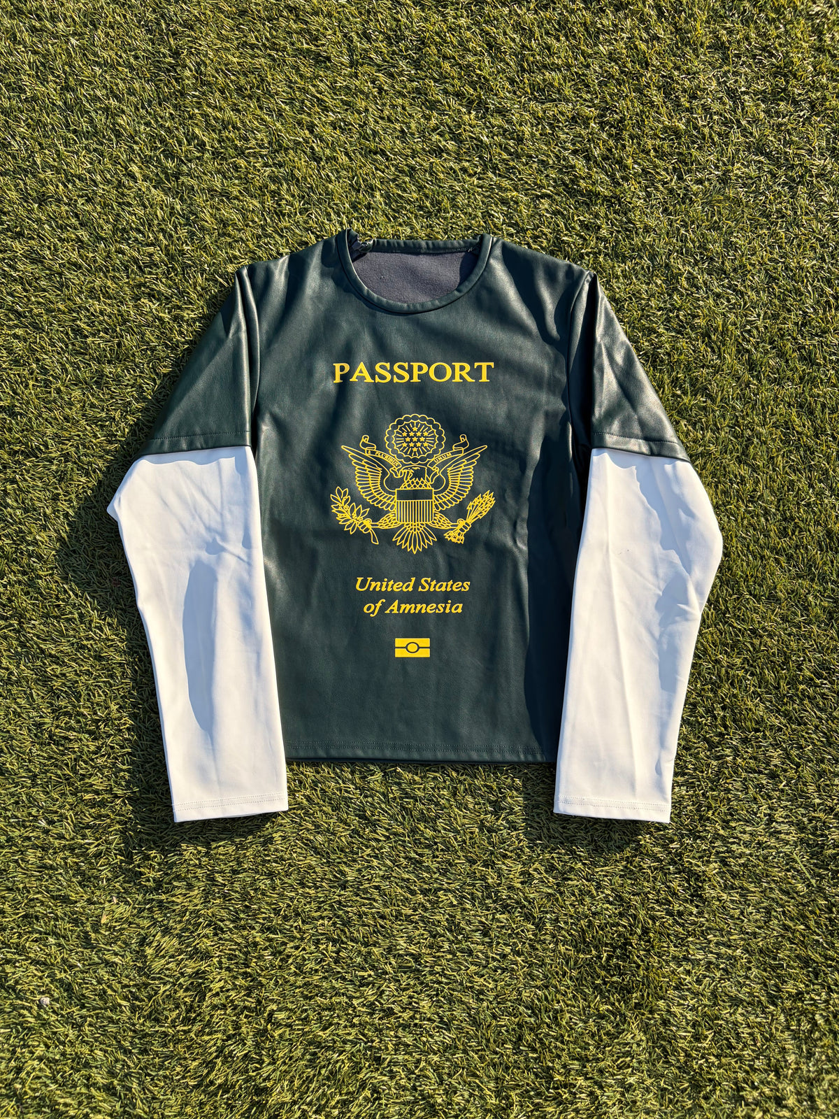 AW23 Mowalola USA Passport Leather Long Sleeve
