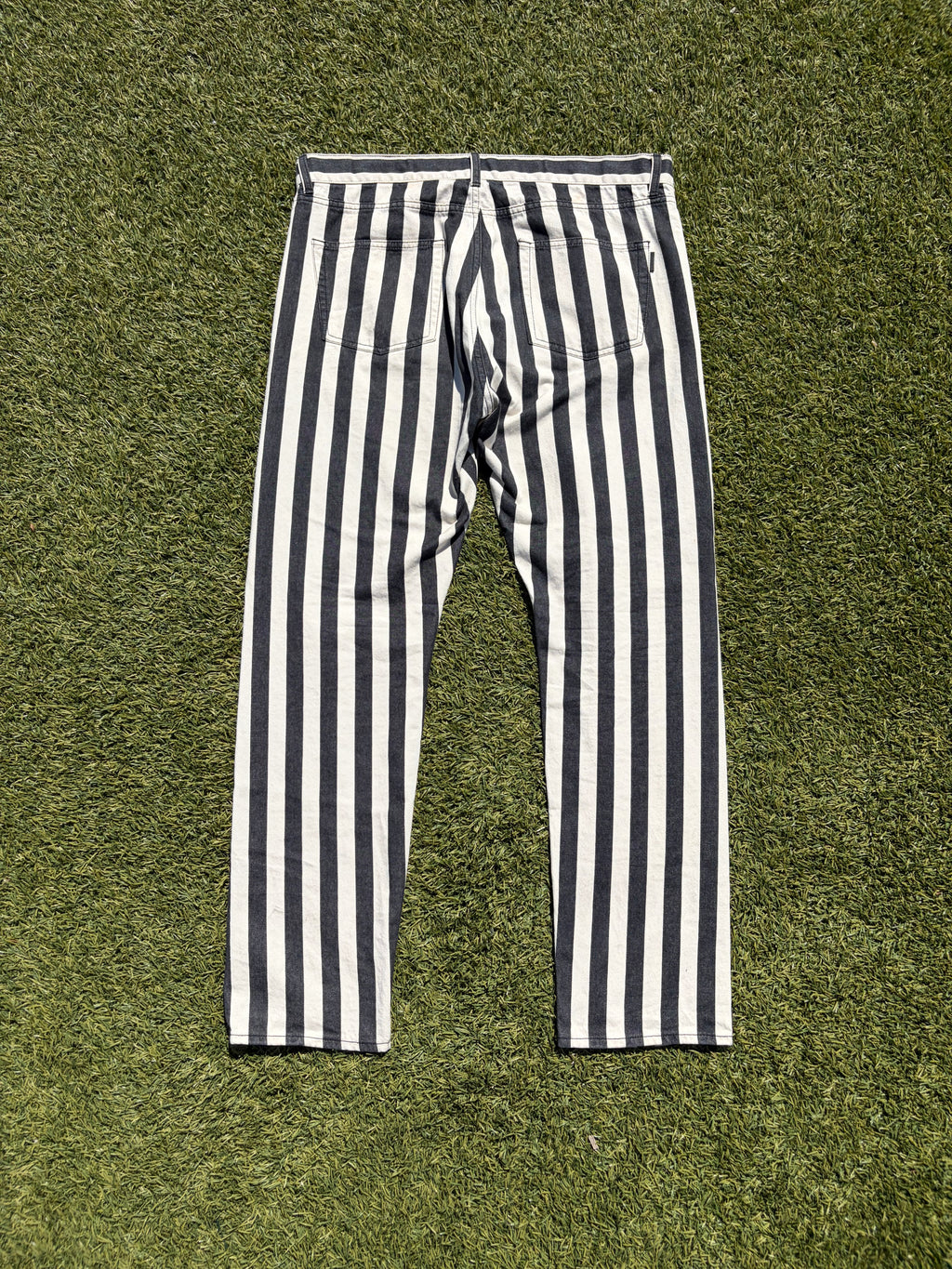AW15 Saint Laurent Vertical Pinstripe Denim