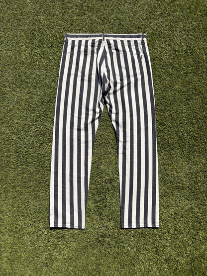 AW15 Saint Laurent Vertical Pinstripe Denim