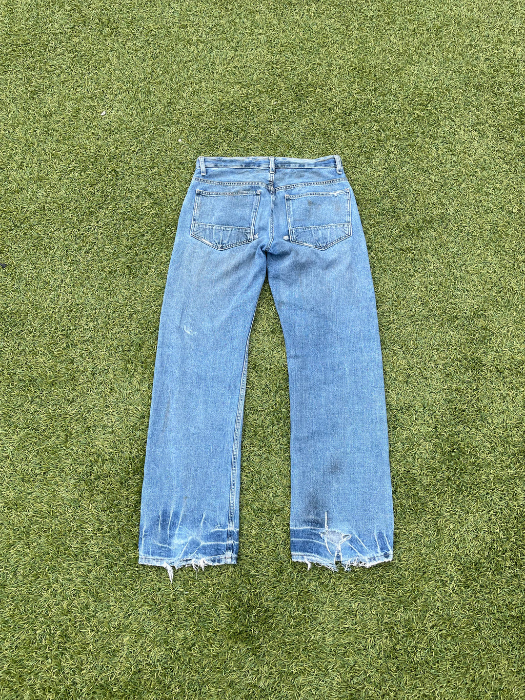 2004 Rick Owens SLAB Distressed Denim