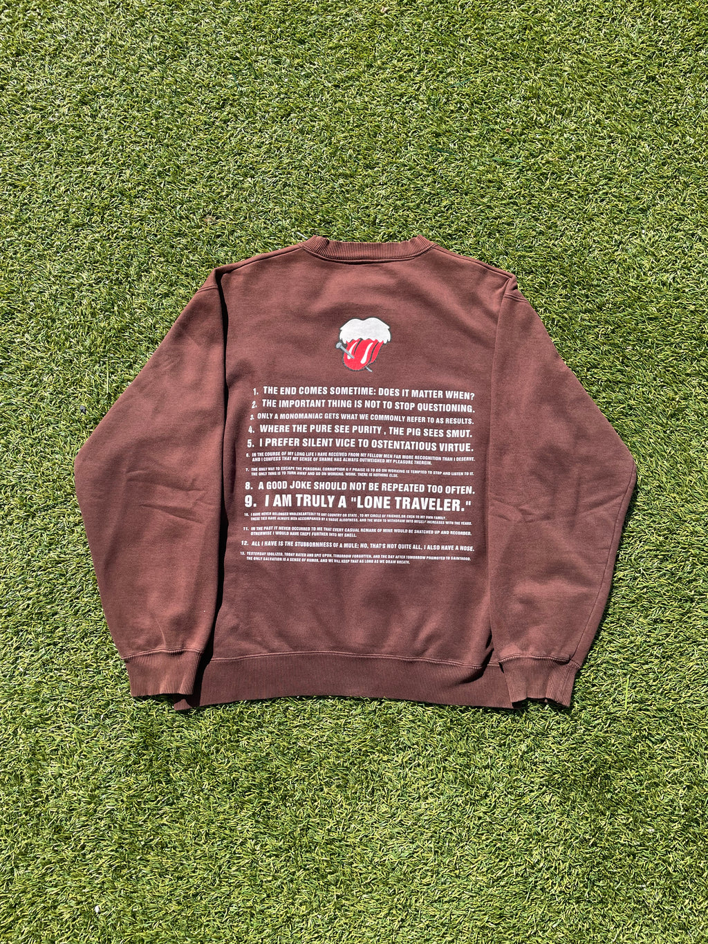 AW03 “Touch Me I’m Sick!” - Number (N)ine Rolling Stones Brown Sweater