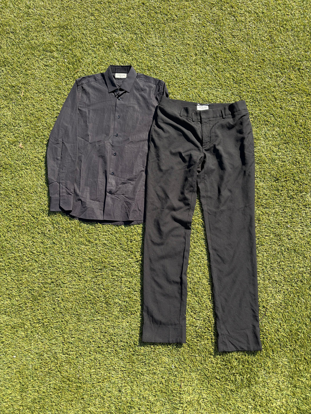 AW18-SS19 Saint Laurent Black Dress Suit