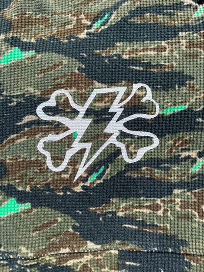 SS01 “Chaotic Discord” - Undercover Tiger Camo Zip Up Thermal Hoodie