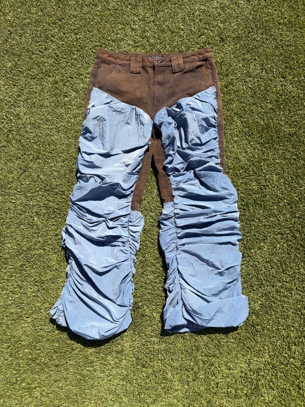 SS25 Aris Tatalovich Hybrid Wrinkled Nylon Denim