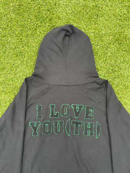 AW2020-2021 Raf Simons “I Love Youth” Distressed Zip Up