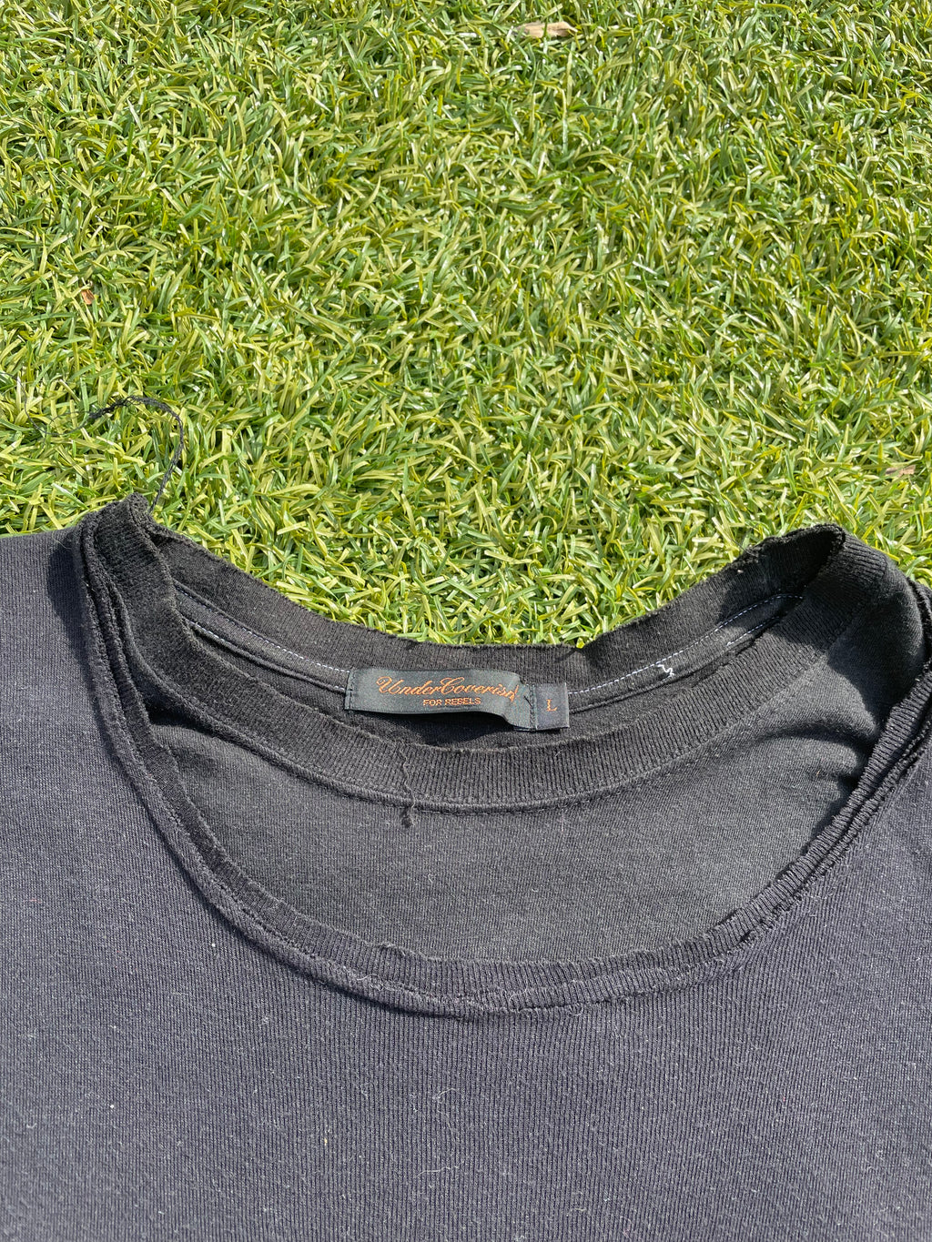 AW04 “But Beautiful” - Undercover Double Layered “Sick!” Patchwork T-Shirt