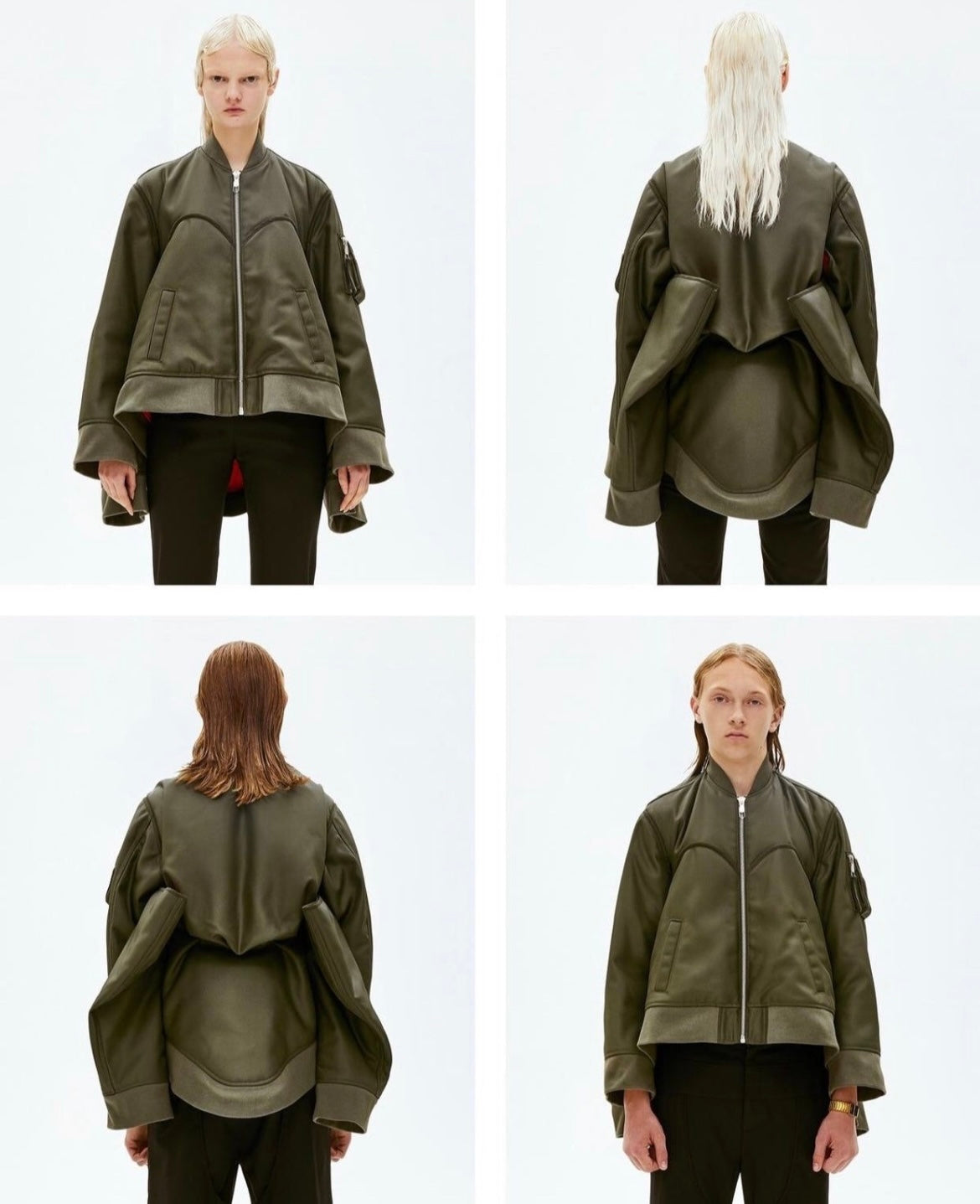 SS18 Helmut Lang By Shayne Oliver Four Arm MA-1 Bomber Jacket