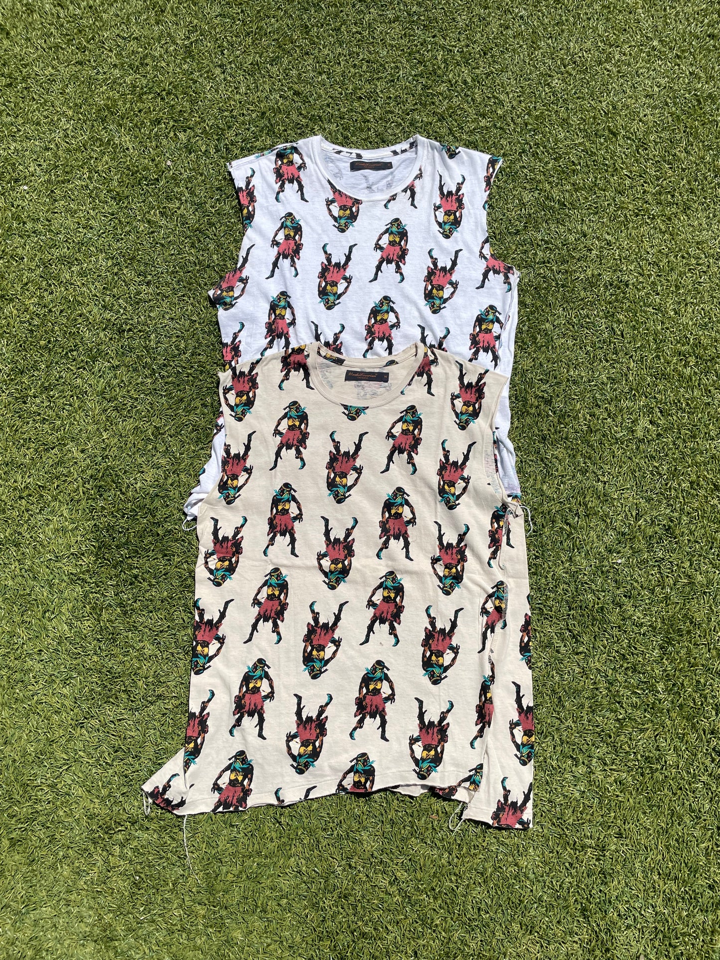 SS03 “Scab” - Undercover All Over Print Ethnic Figure Sleeveless Tank Top