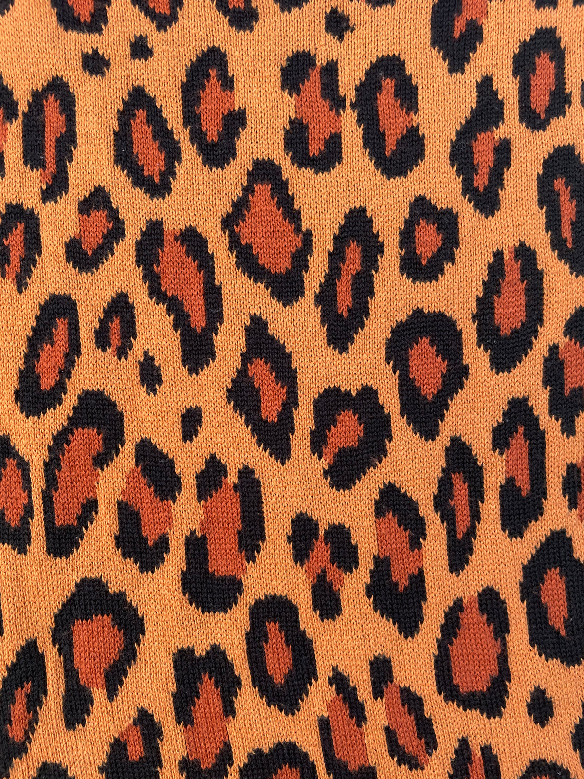 AD2017 Comme Des Garçons Multicolor Leopard Print Knit Sweater