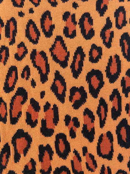 AD2017 Comme Des Garçons Multicolor Leopard Print Knit Sweater