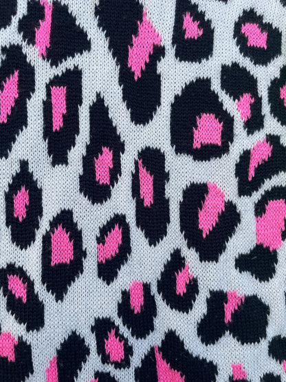 AD2017 Comme Des Garçons Multicolor Leopard Print Knit Sweater