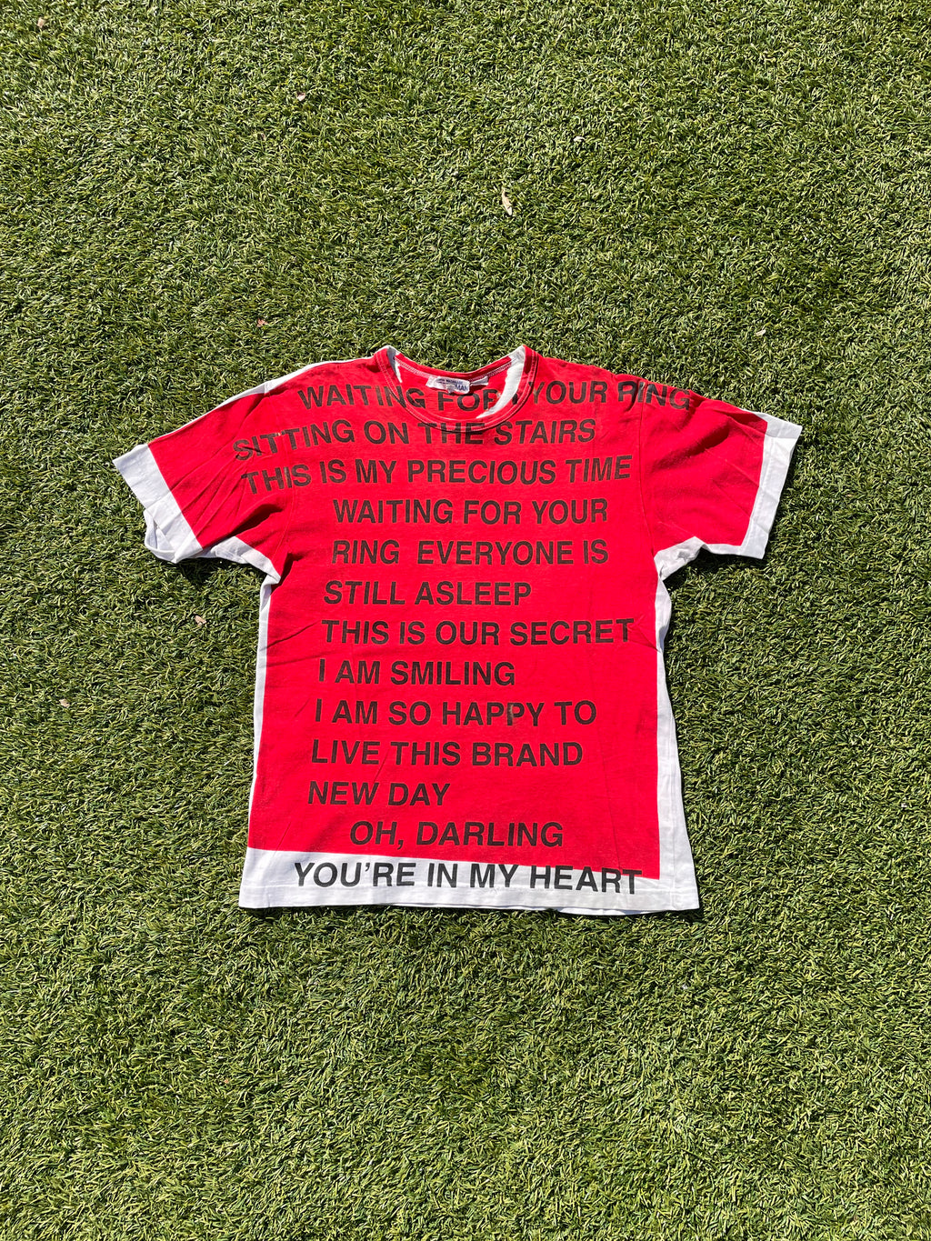 AD2001 Junya Watanabe “ Oh Darling” Poem T-Shirt