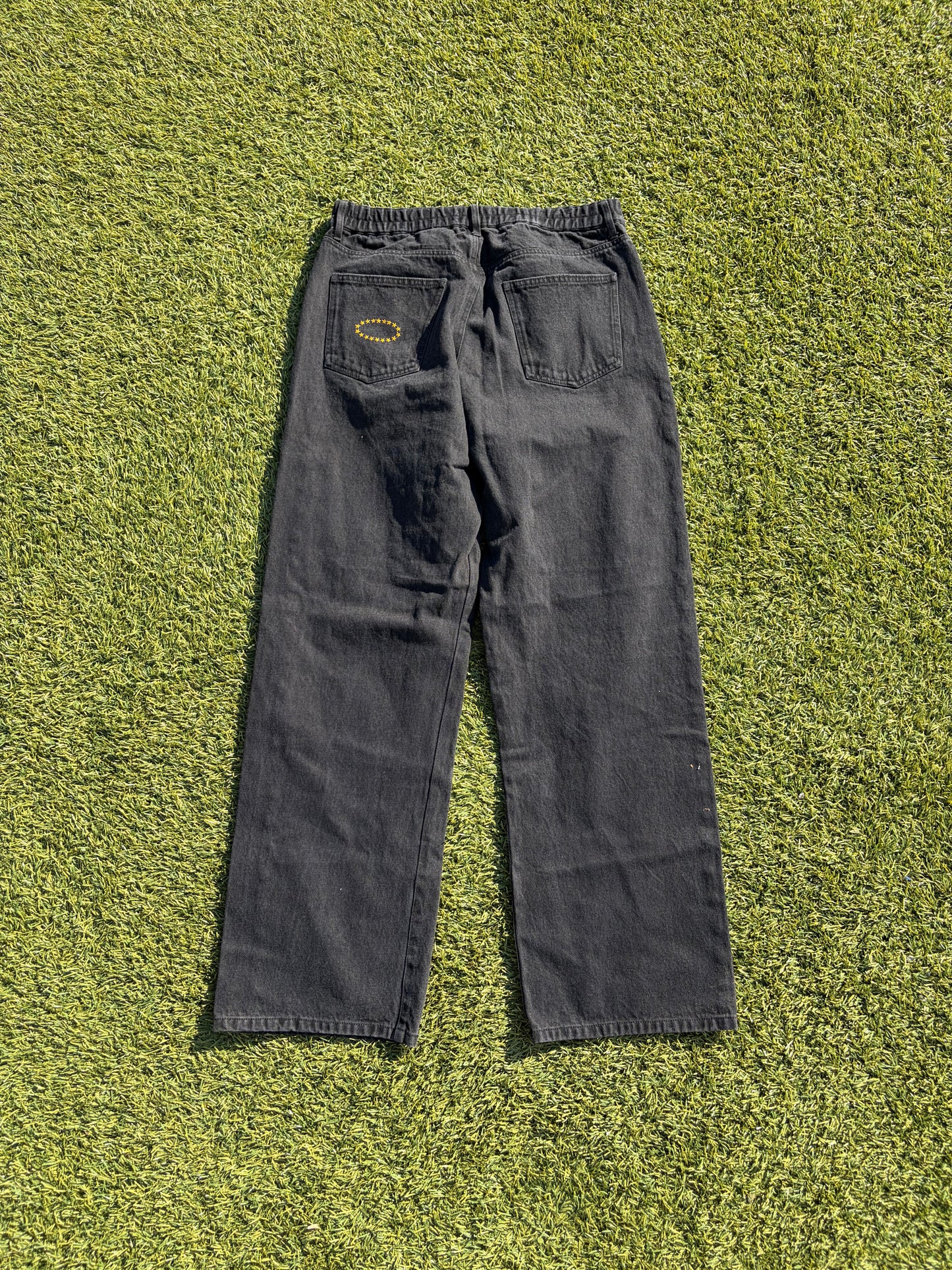 AFB Studded Super Baggy Black Denim