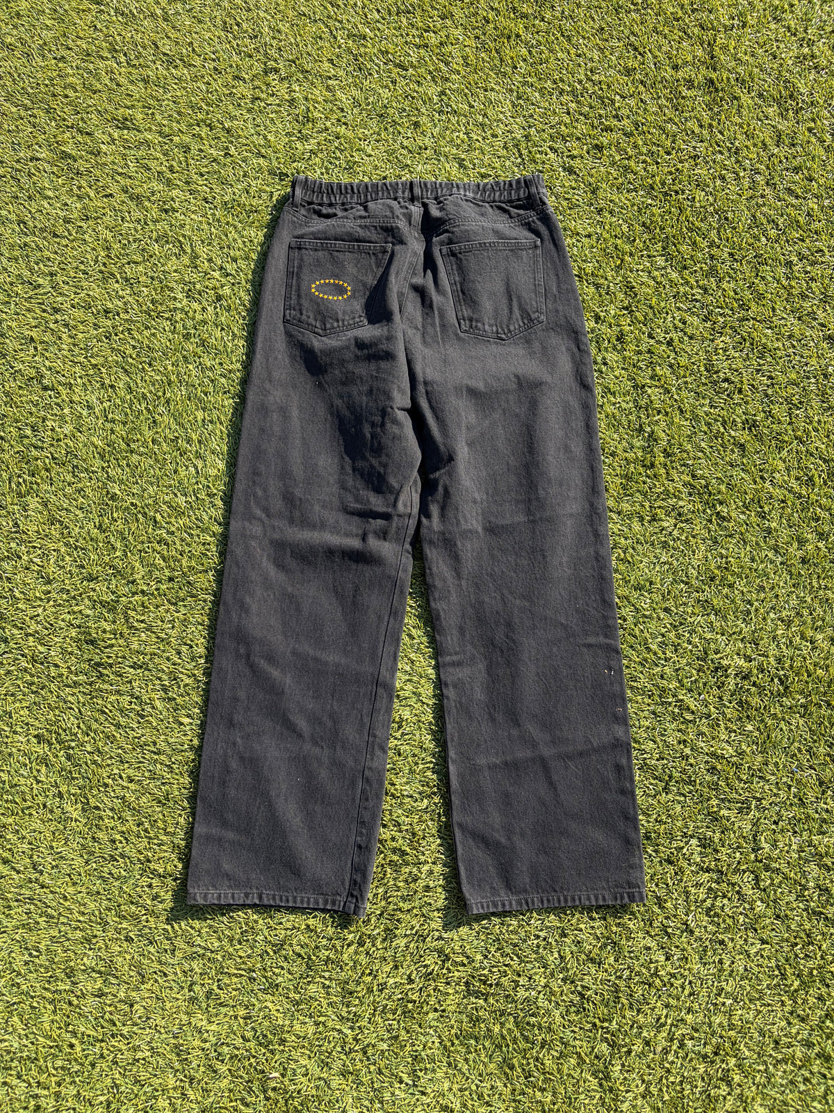 AFB Studded Super Baggy Black Denim