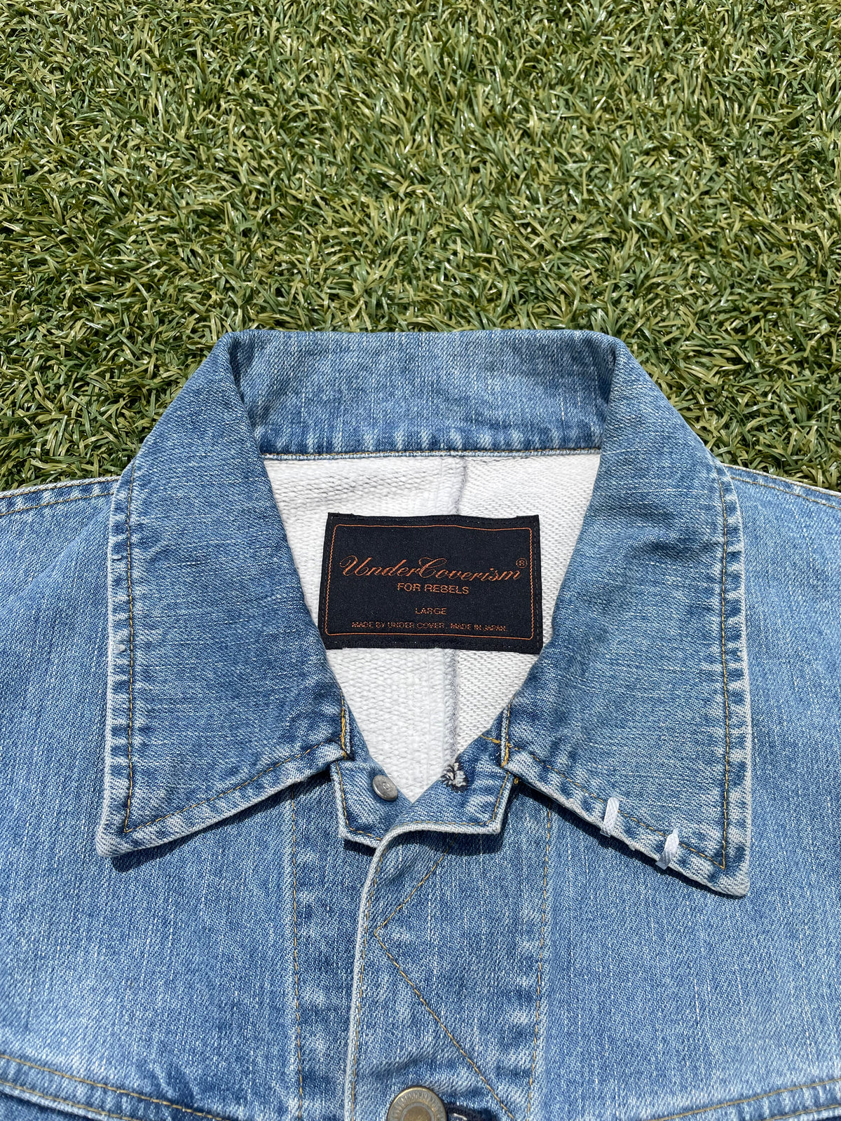 AW03 “Paperdoll” - Undercover Hybrid Lightwash Denim Trucker Jacket