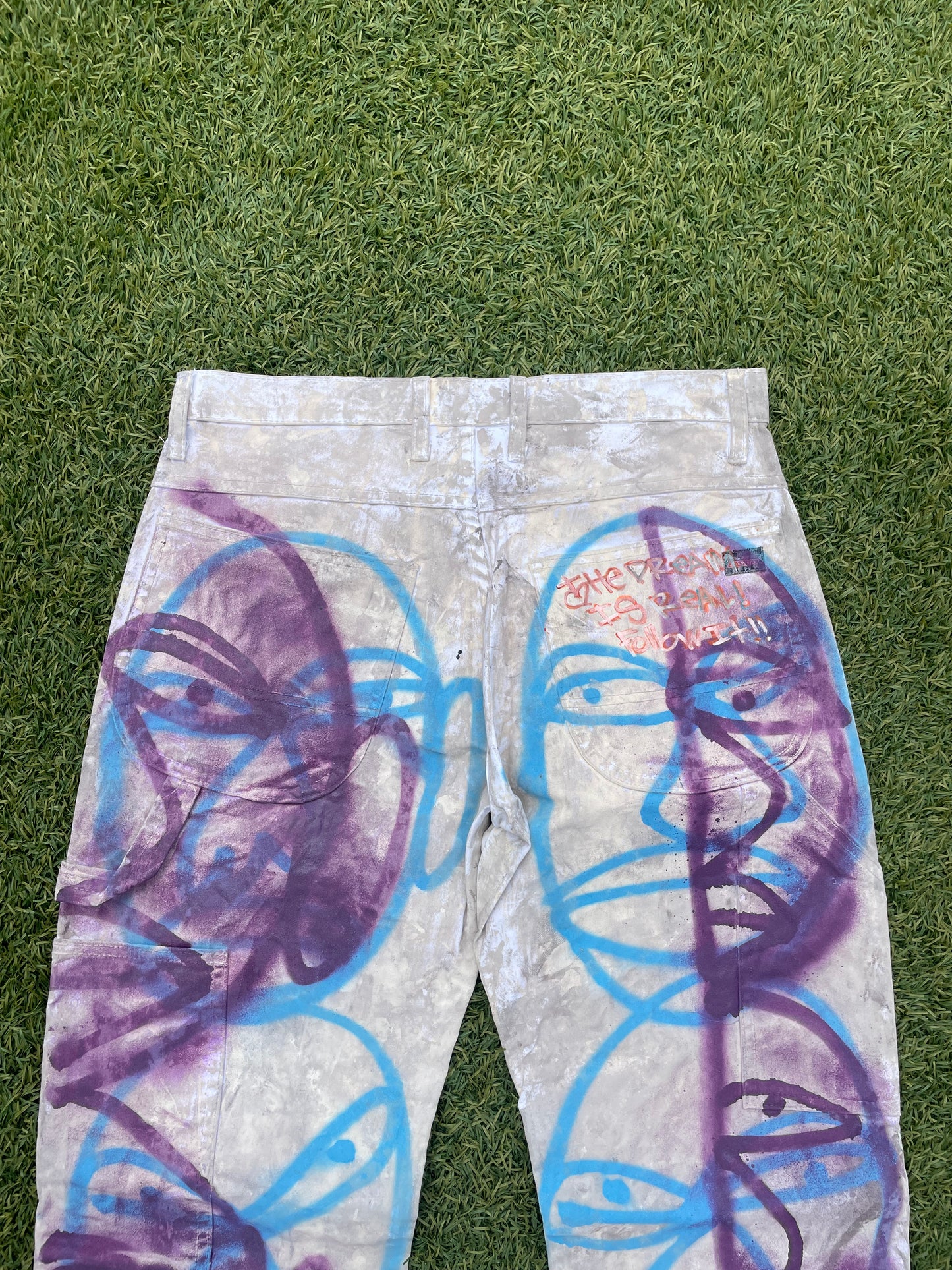 1/1 Nyree Arts “The Dream” Graffiti Painted Work Pant