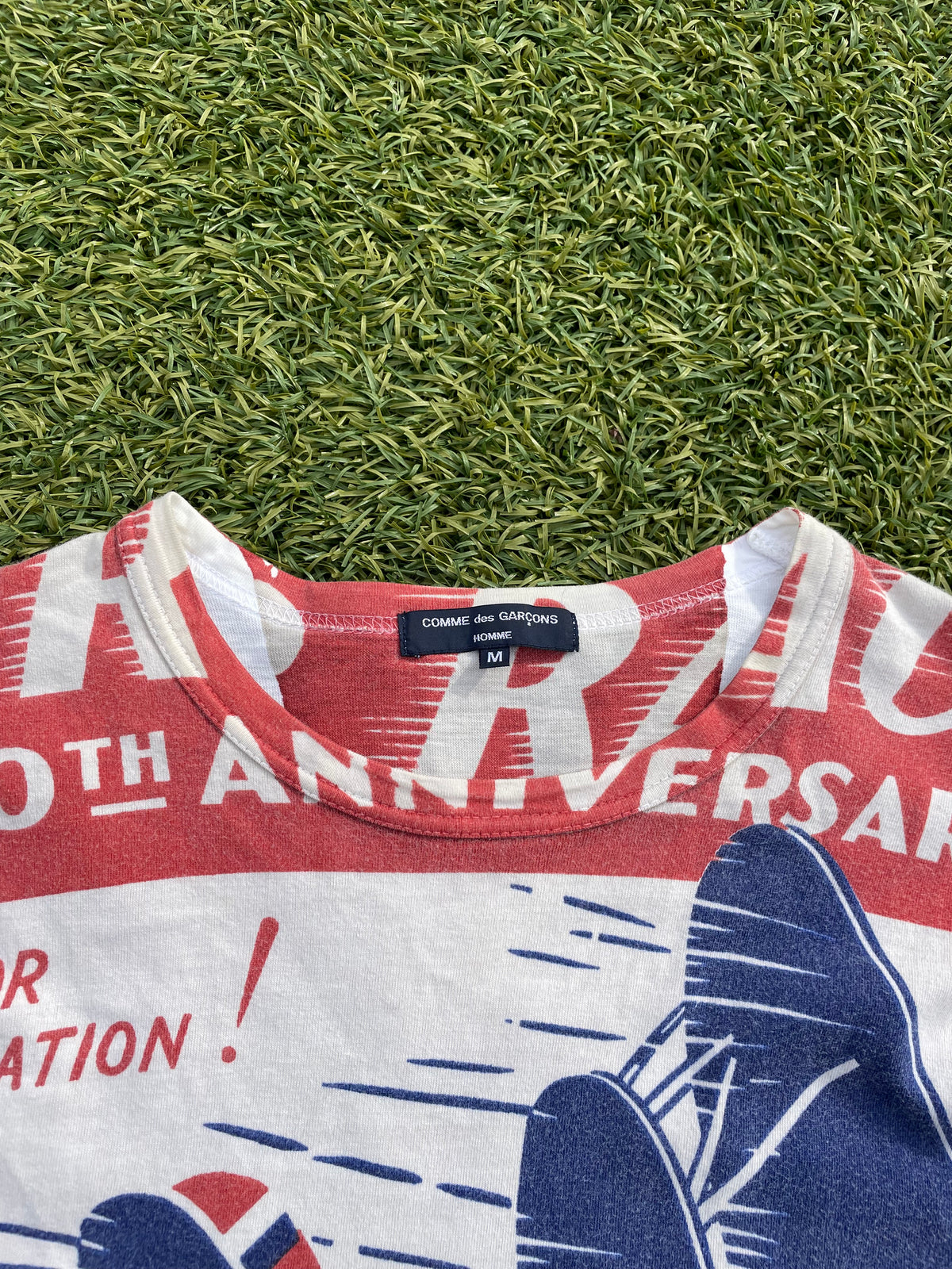 AD2003 Comme Des Garcons Homme '10th Anniversary' Airplane T-Shirt