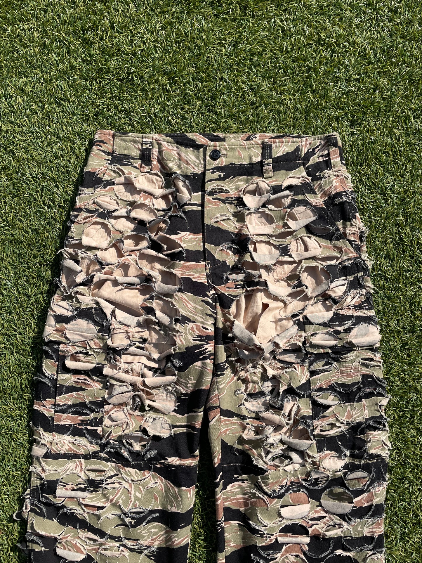 AW18 Vetements Laser Cut Tiger Camo Cargo Pant