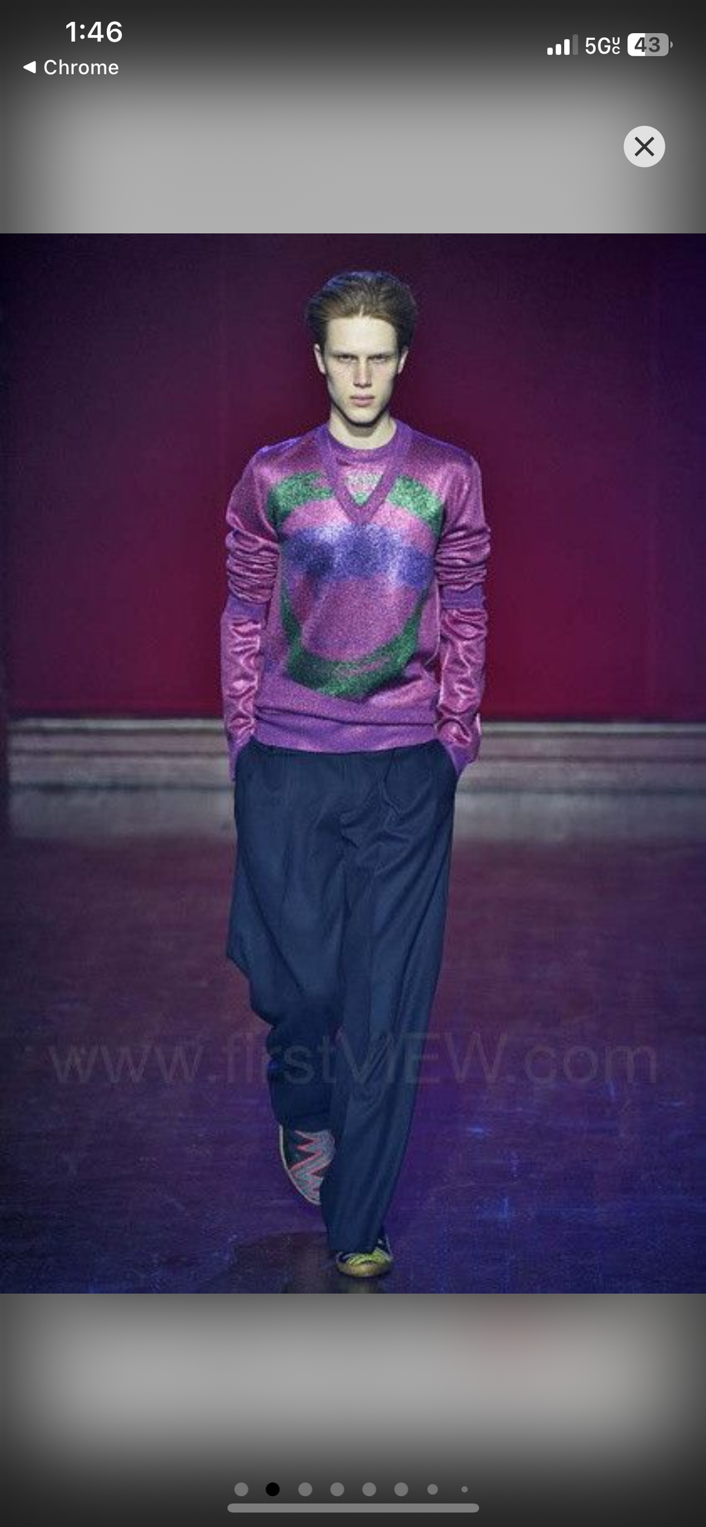 AW15 Maison Margiela Lurex Lips Glitter Sweater