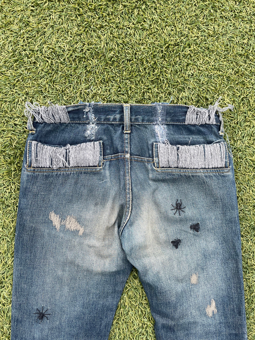AW06 “GURUGURU” - Undercover Insects Embroidered Blue Denim