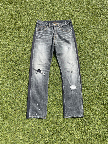 SS06 “T” - Undercover Convertible Utility Cargo Hybrid  Distressed Denim