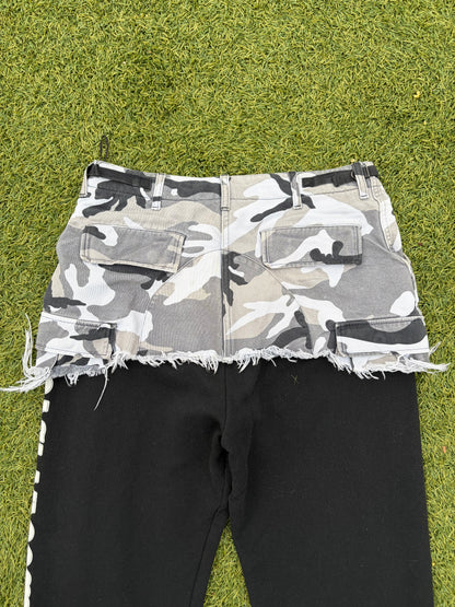 SS19 Vetements Snow Camo Cargo Hybrid Sweatpants