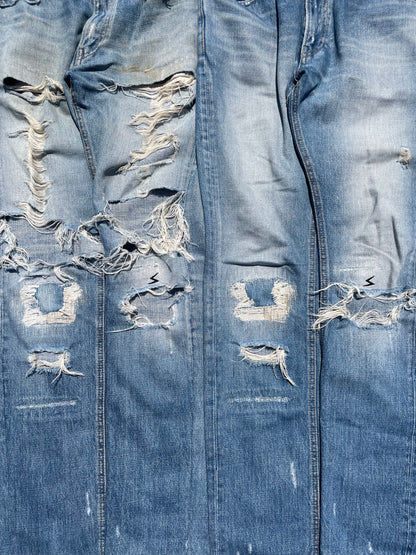 AW04 “Languid” - Undercover ‘52’ Lightwash Distressed Denim